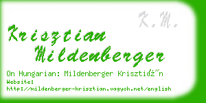 krisztian mildenberger business card